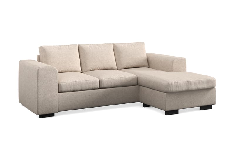 Link 3-sits Vändbar L-formad Divansoffa i Tyg - Beige - Möbler - Soffa - Divansoffor & schäslongsoffa