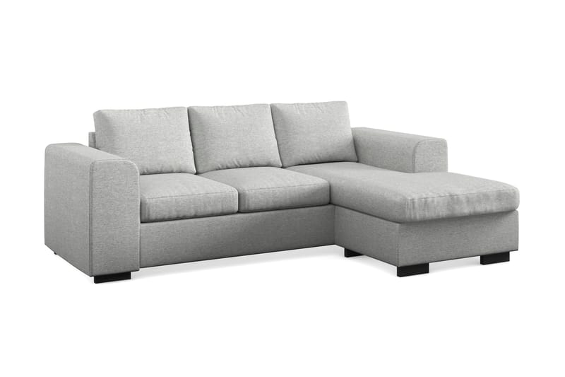 Link 3-sits Vändbar L-formad Divansoffa i Tyg - Ljusgrå - Möbler - Soffa - Divansoffor & schäslongsoffa