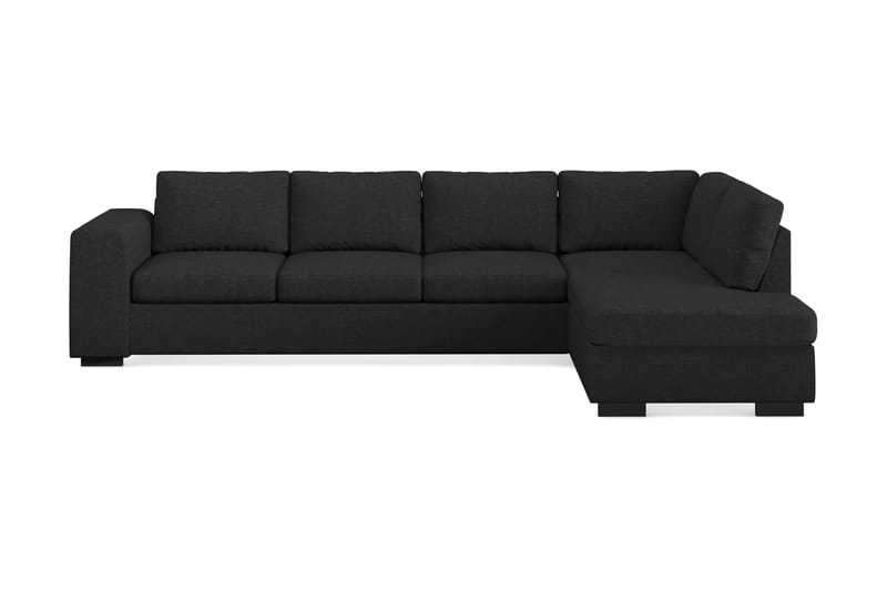 Link 4-sits Högervänd L-formad Large Schäslongsoffa i Tyg - Svart - Möbler - Soffa - Divansoffor & schäslongsoffa