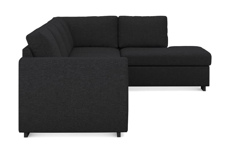 Link 4-sits Högervänd L-formad Large Schäslongsoffa i Tyg - Svart - Möbler - Soffa - Divansoffor & schäslongsoffa