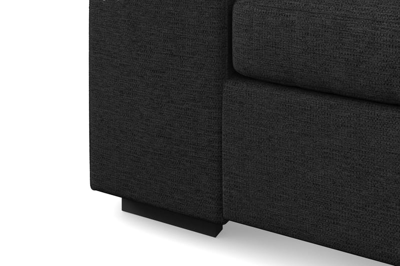 Link 4-sits Högervänd L-formad Large Schäslongsoffa i Tyg - Svart - Möbler - Soffa - Divansoffor & schäslongsoffa
