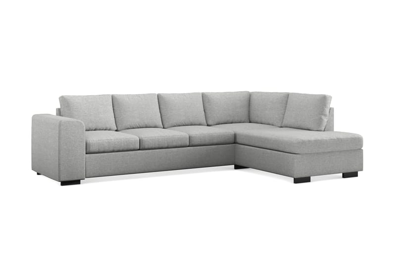 Link 4-sits Högervänd L-formad Schäslongsoffa i Tyg - Ljusgrå - Möbler - Soffa - Divansoffor & schäslongsoffa