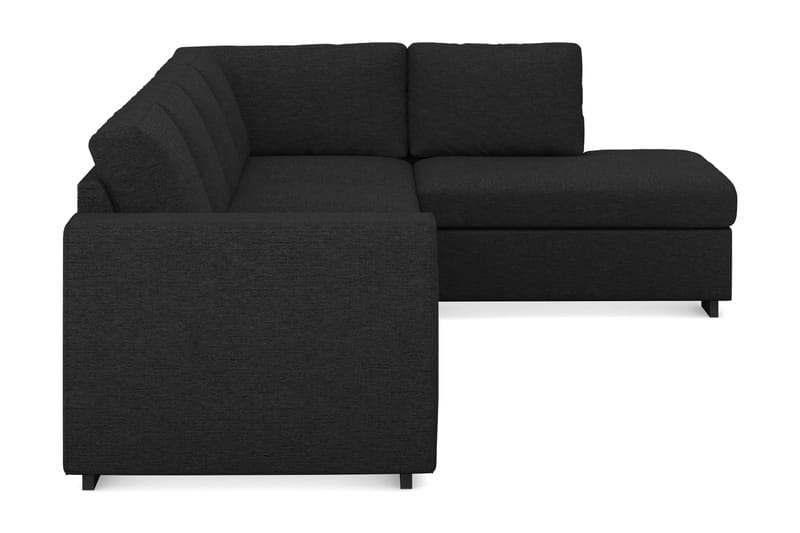 Link 4-sits Högervänd L-formad Schäslongsoffa i Tyg - Svart - Möbler - Soffa - Divansoffor & schäslongsoffa