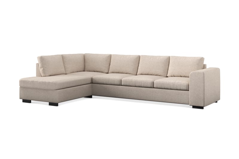 Link 4-sits Vänstervänd L-formad Large Schäslongsoffa i Tyg - Beige - Möbler - Soffa - Divansoffor & schäslongsoffa