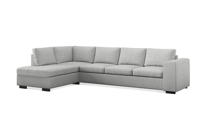 Link 4-sits Vänstervänd L-formad Large Schäslongsoffa i Tyg - Ljusgrå - Möbler - Soffa - Divansoffor & schäslongsoffa