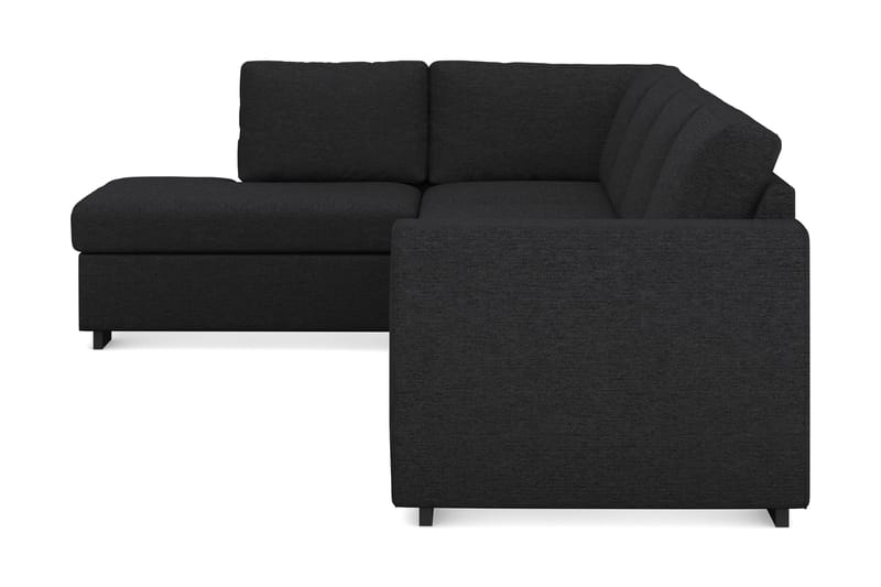 Link 4-sits Vänstervänd L-formad Large Schäslongsoffa i Tyg - Svart - Möbler - Soffa - Divansoffor & schäslongsoffa