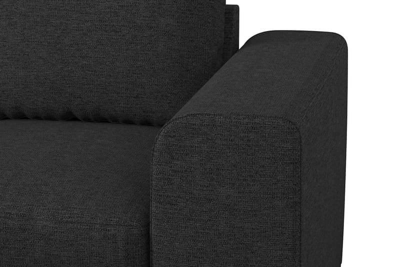 Link 4-sits Vänstervänd L-formad Large Schäslongsoffa i Tyg - Svart - Möbler - Soffa - Divansoffor & schäslongsoffa