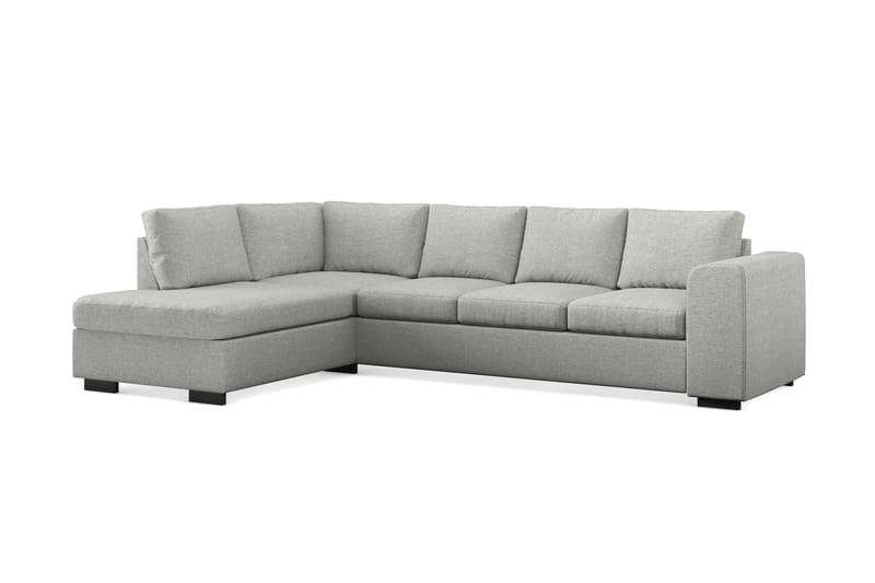 Link 4-sits Vänstervänd L-formad Schäslongsoffa i Tyg - Ljusgrå - Möbler - Soffa - Divansoffor & schäslongsoffa