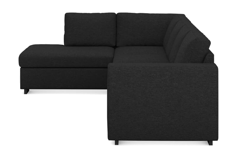 Link 4-sits Vänstervänd L-formad Schäslongsoffa i Tyg - Svart - Möbler - Soffa - Divansoffor & schäslongsoffa
