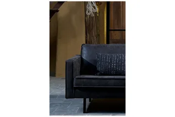Lissbon 3-sits Höger L-formad Hörnsoffa i Konstläder - Antracit - Möbler - Soffa - Divansoffor & schäslongsoffa