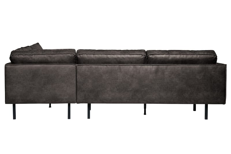 Lissbon 3-sits Höger L-formad Hörnsoffa i Konstläder - Antracit - Möbler - Soffa - Divansoffor & schäslongsoffa