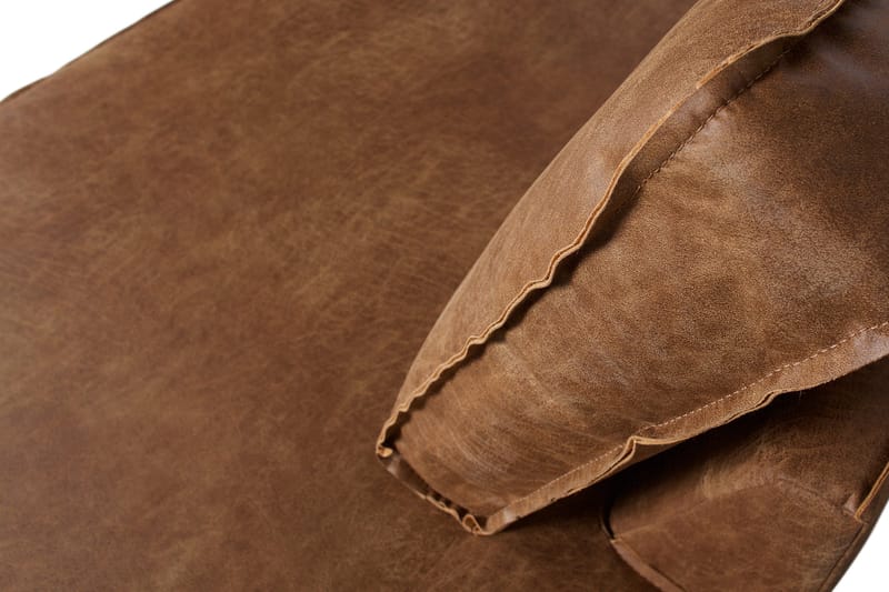 Lissbon 3-sits Höger L-formad Hörnsoffa med Divan 266 cm i Läder - Cognac - Möbler - Soffa - Divansoffor & schäslongsoffa