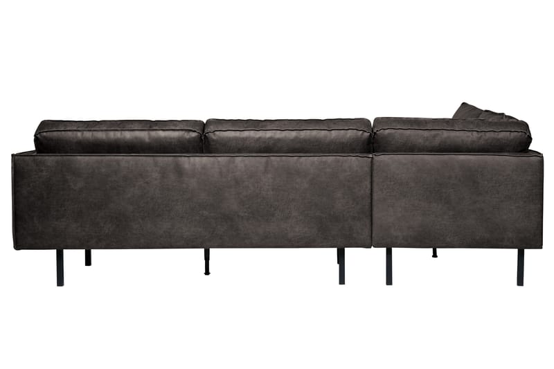 Lissbon 3-sits Vänster L-formad Hörnsoffa 266 cm i Läder - Mörkgrå - Möbler - Soffa - Divansoffor & schäslongsoffa