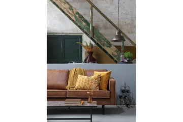 Lissbon 3-sits Vänster L-formad Hörnsoffa med Divan i Skinn - Cognac - Möbler - Soffa - Divansoffor & schäslongsoffa