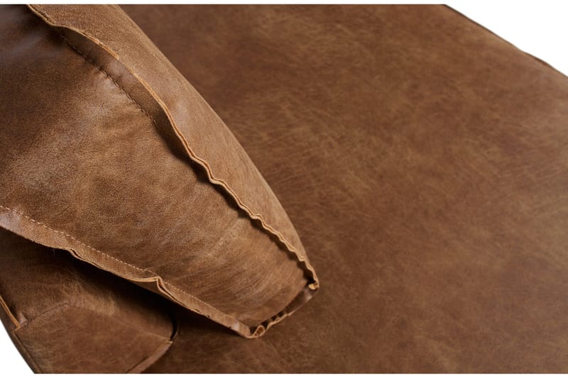 Lissbon 3-sits Vänster L-formad Hörnsoffa med Divan i Skinn - Cognac - Möbler - Soffa - Divansoffor & schäslongsoffa
