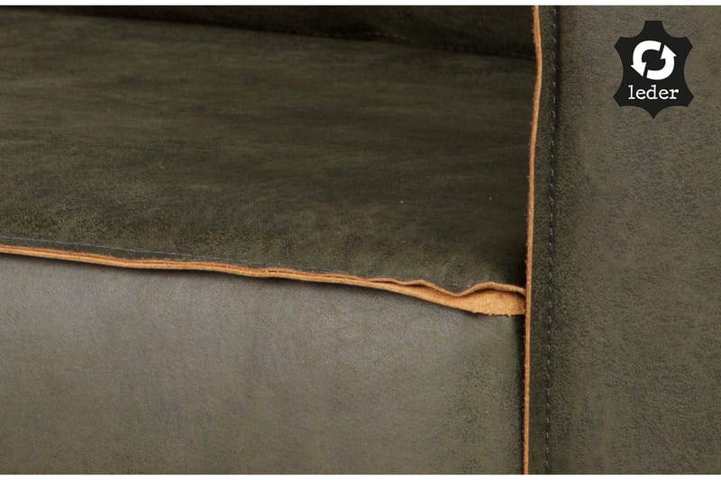 Lissbon 4-sits Höger L-formad Hörnsoffa 266 cm i Läder - Grön - Möbler - Soffa - Divansoffor & schäslongsoffa