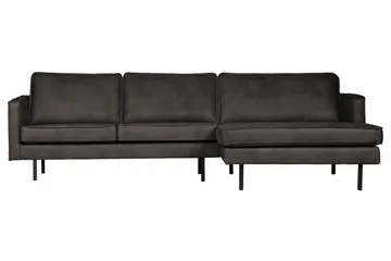 Lissbon Divansoffa Höger - Svart - Möbler - Soffa - Divansoffor & schäslongsoffa