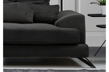Longa Hörnsoffa med Divan Vänster - Svart - Möbler - Soffa - Divansoffor & schäslongsoffa