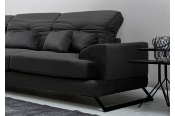 Longa Hörnsoffa med Divan Vänster - Svart - Möbler - Soffa - Divansoffor & schäslongsoffa