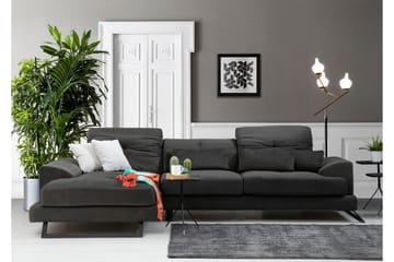 Longa Hörnsoffa med Divan Vänster - Svart - Möbler - Soffa - Divansoffor & schäslongsoffa