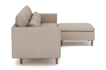 Lovis 3-sits Soffa med vändbar Divan i tyg - Beige - Möbler - Soffa - Divansoffor & schäslongsoffa