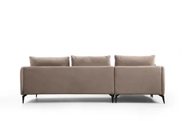 Luces Vänster L-formad Divansoffa med Schäslong 289 cm i Tyg - Beige - Möbler - Soffa - Divansoffor & schäslongsoffa