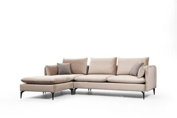 Luces Vänster L-formad Divansoffa med Schäslong 289 cm i Tyg - Beige - Möbler - Soffa - Divansoffor & schäslongsoffa