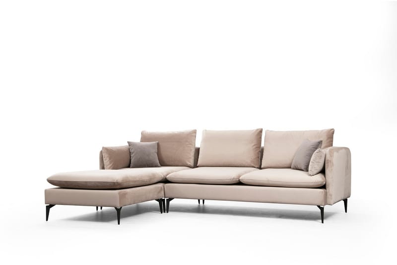 Luces Vänster L-formad Divansoffa med Schäslong 289 cm i Tyg - Beige - Möbler - Soffa - Divansoffor & schäslongsoffa