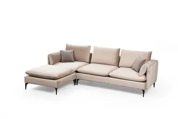 Luces Vänster L-formad Divansoffa med Schäslong 289 cm i Tyg - Beige - Möbler - Soffa - Divansoffor & schäslongsoffa