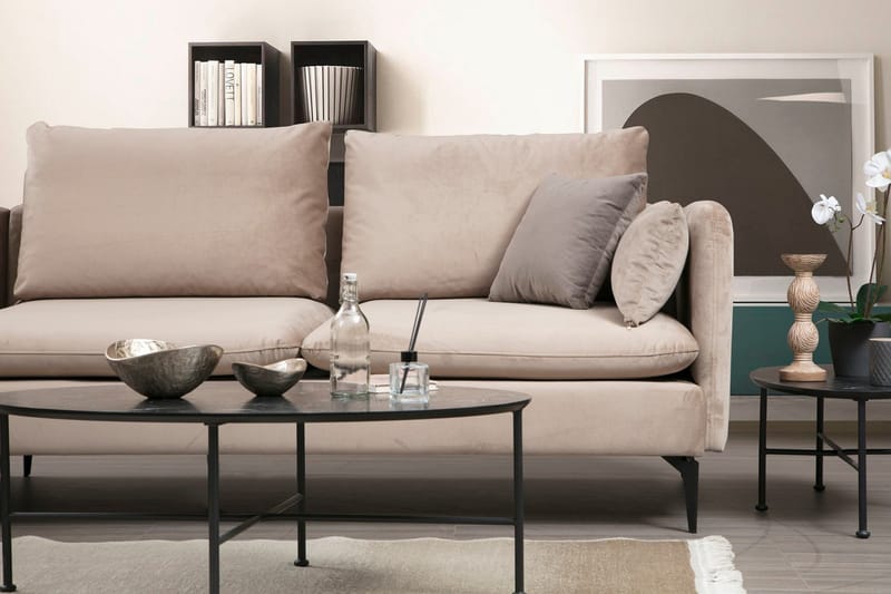 Luces Vänster L-formad Divansoffa med Schäslong 289 cm i Tyg - Beige - Möbler - Soffa - Divansoffor & schäslongsoffa