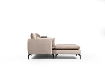 Luces Vänster L-formad Divansoffa med Schäslong 289 cm i Tyg - Beige - Möbler - Soffa - Divansoffor & schäslongsoffa
