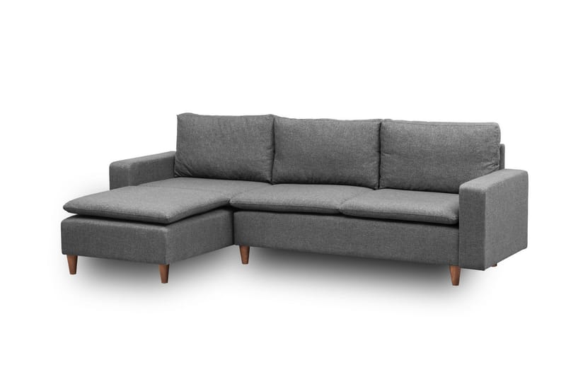 Lungo Soffa m. Divan 4-sits - Mörkgrå - Möbler - Soffa - Divansoffor & schäslongsoffa