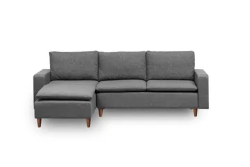 Lungo Soffa m. Divan 4-sits - Mörkgrå - Möbler - Soffa - Bäddsoffa - Bäddsoffa divan