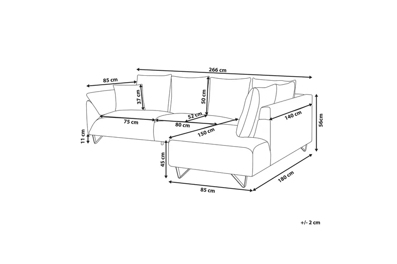 Lunnera 4-sits Hörnsoffa Vänster - Grå - Möbler - Soffa - Divansoffor & schäslongsoffa