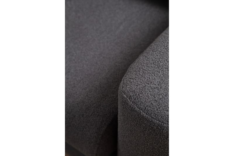 Makhan 3-sits Högervänd L-formad Divansoffa med Schäslong i Bouclé - Antracit - Möbler - Soffa - Divansoffor & schäslongsoffa