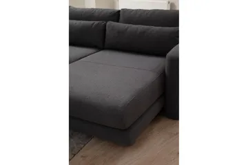 Makhan 3-sits Högervänd L-formad Divansoffa med Schäslong i Bouclé - Antracit - Möbler - Soffa - Divansoffor & schäslongsoffa