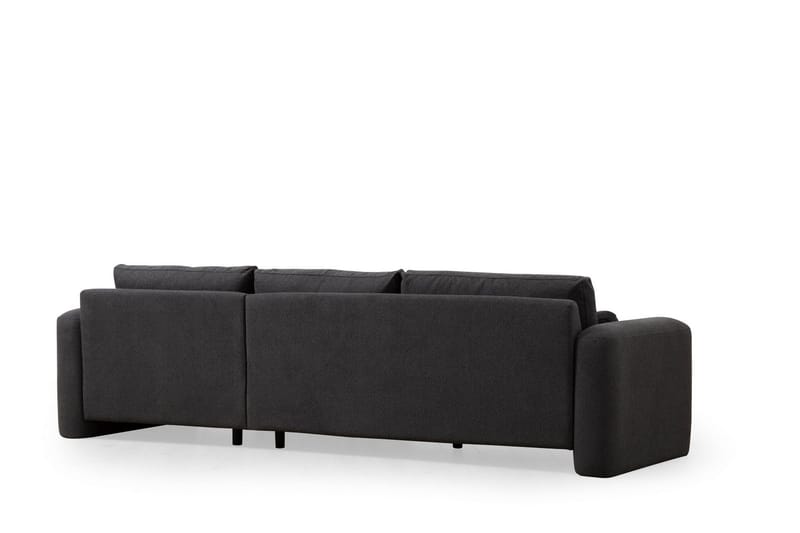 Makhan 3-sits Högervänd L-formad Divansoffa med Schäslong i Bouclé - Antracit - Möbler - Soffa - Divansoffor & schäslongsoffa
