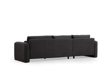 Makhan 3-sits Vänster L-formad Divansoffa med Schäslong i Bouclé - Antracit - Möbler - Soffa - Divansoffor & schäslongsoffa
