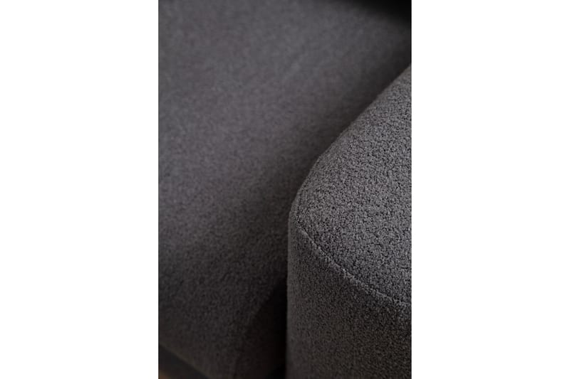 Makhan 3-sits Vänster L-formad Divansoffa med Schäslong i Bouclé - Antracit - Möbler - Soffa - Divansoffor & schäslongsoffa