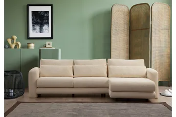 Makhan Soffa m. Divan 3-sits - Beige - Möbler - Soffa - Divansoffor & schäslongsoffa