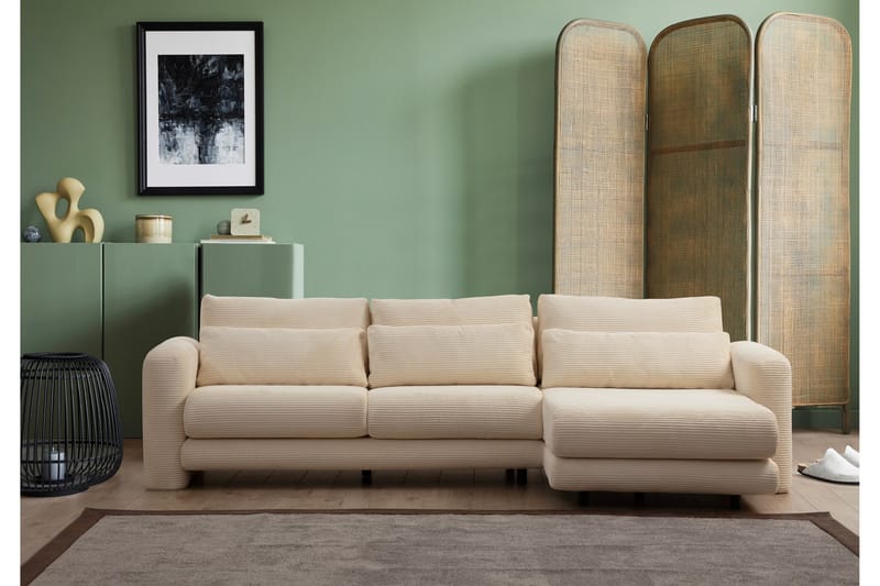 Makhan Soffa m. Divan 3-sits - Beige - Möbler - Soffa - Divansoffor & schäslongsoffa