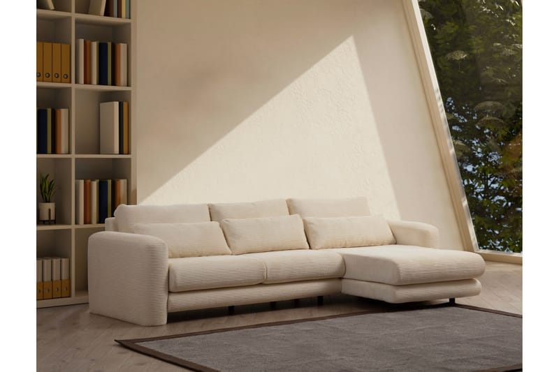 Makhan Soffa m. Divan 3-sits - Beige - Möbler - Soffa - Divansoffor & schäslongsoffa