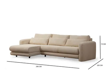 Makhan Soffa m. Divan 3-sits - Beige - Möbler - Soffa - Divansoffor & schäslongsoffa