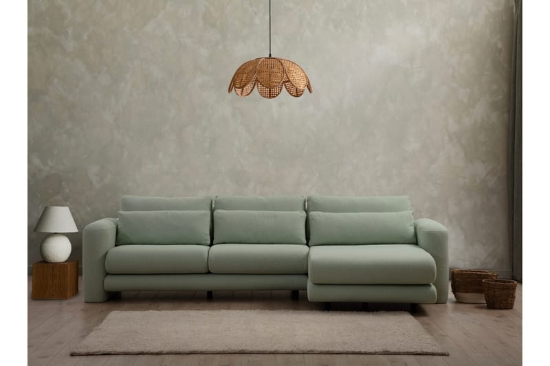 Makhan Soffa m. Divan 3-sits - Grön - Möbler - Soffa - Divansoffor & schäslongsoffa