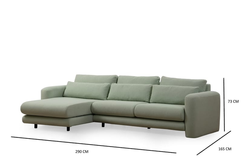 Makhan Soffa m. Divan 3-sits - Grön - Möbler - Soffa - Divansoffor & schäslongsoffa
