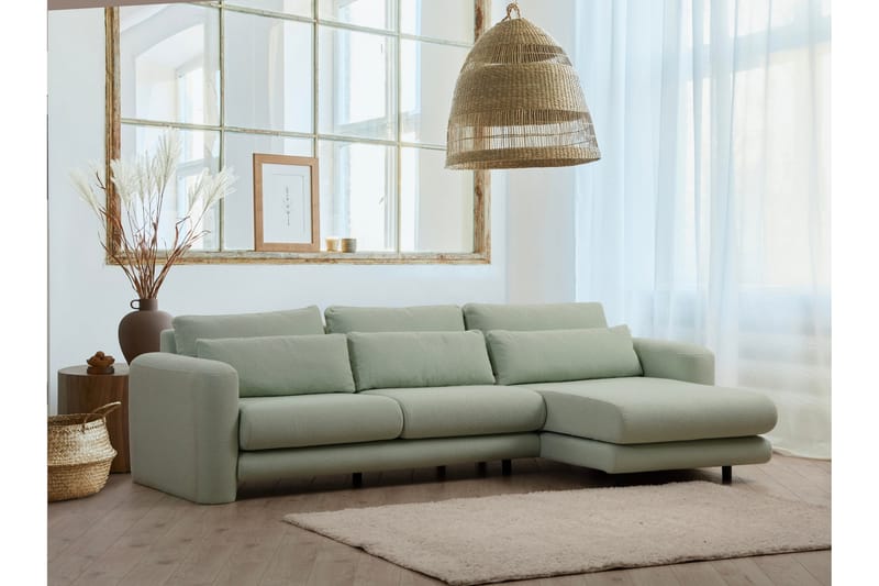 Makhan Soffa m. Divan 3-sits - Grön - Möbler - Soffa - Divansoffor & schäslongsoffa
