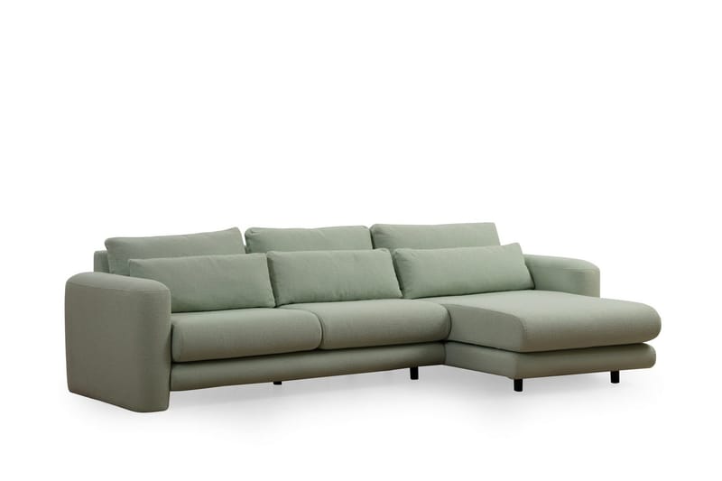 Makhan Soffa m. Divan 3-sits, Grön