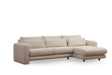 Makhan Soffa m. Divan 3-sits - Ljusbeige - Möbler - Soffa - Divansoffor & schäslongsoffa