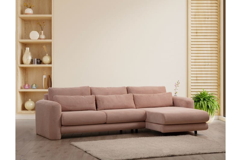 Makhan Soffa m. Divan 3-sits - Rosa - Möbler - Soffa - Divansoffor & schäslongsoffa