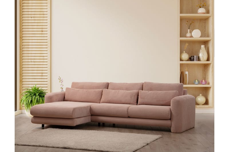 Makhan Soffa m. Divan 3-sits - Rosa - Möbler - Soffa - Divansoffor & schäslongsoffa